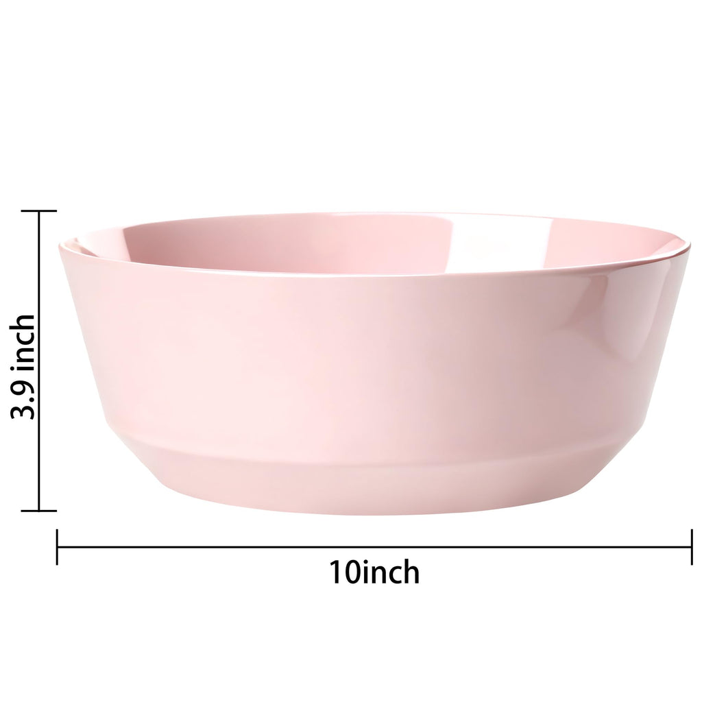 Hioasis 8 Pack Plastic Serving Bowls 128oz Black Plastic Bowls Heavy Duty Disposable Serving Bowls for Party Snack & Salad & Candy & Bar Buffet & Wedding