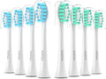 OralClass Replacement Toothbrush Heads for Philips Sonicare Click-on Handles, Medium Soft Electric Brush Heads Refills, 8 Pack