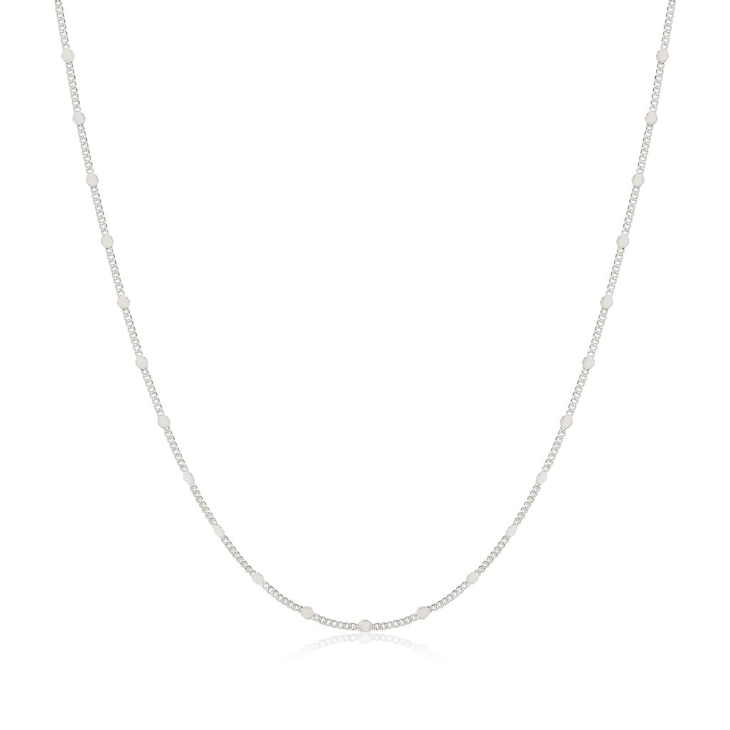 BERISO 14K Gold/Silver Plated Choker Necklace for Women Shining Dots Station Gold Chain Necklace Beads Sparkle Chain Necklace Link Chain Exquisite Jewelry for women