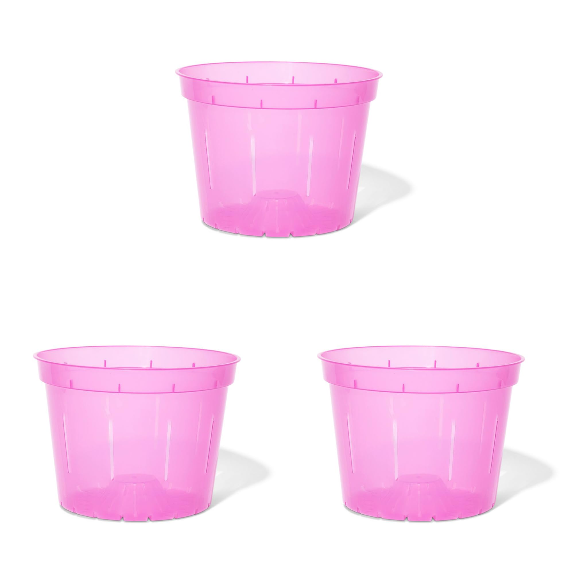 rePotme 3 inch Orchid Pot 3 Pack - Slotted Orchid Pots with Holes for Repotting (Blue Sapphire)