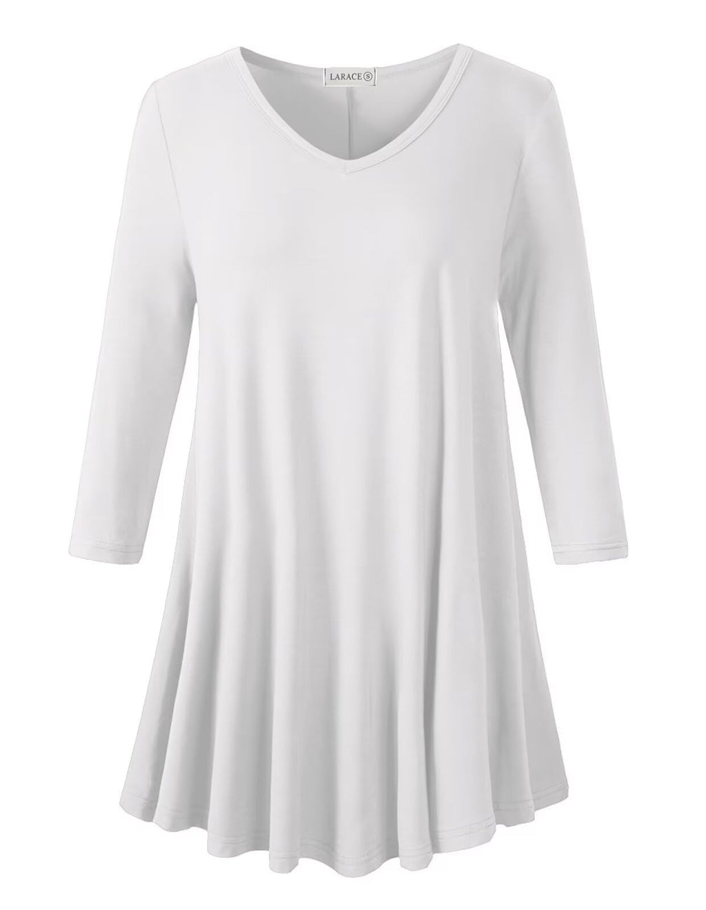 LARACE Plus Size Tops for Women 3/4 Sleeve Shirts V Neck Tunic Tops Blouses