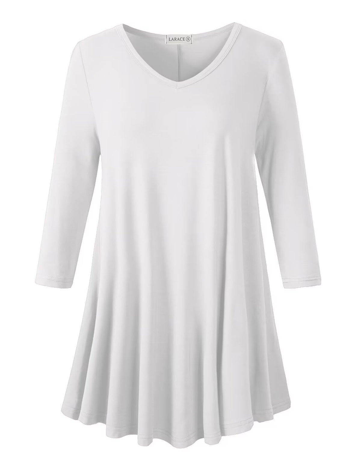 LARACE Plus Size Tops for Women 3/4 Sleeve Shirts V Neck Tunic Tops Blouses