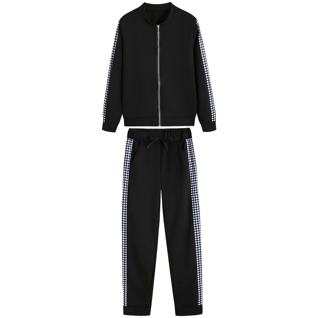 amropi Women's 2 Piece Tracksuit Sweatsuits Sets Hoodie Sweatshirt and Jogging Sweatpants Suit
