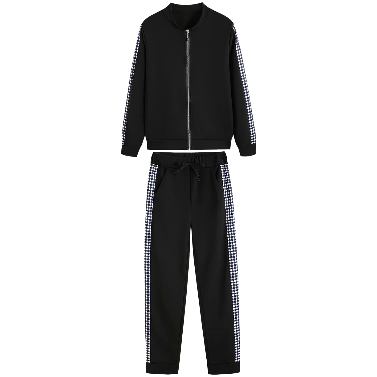 amropi Women's 2 Piece Tracksuit Sweatsuits Sets Hoodie Sweatshirt and Jogging Sweatpants Suit