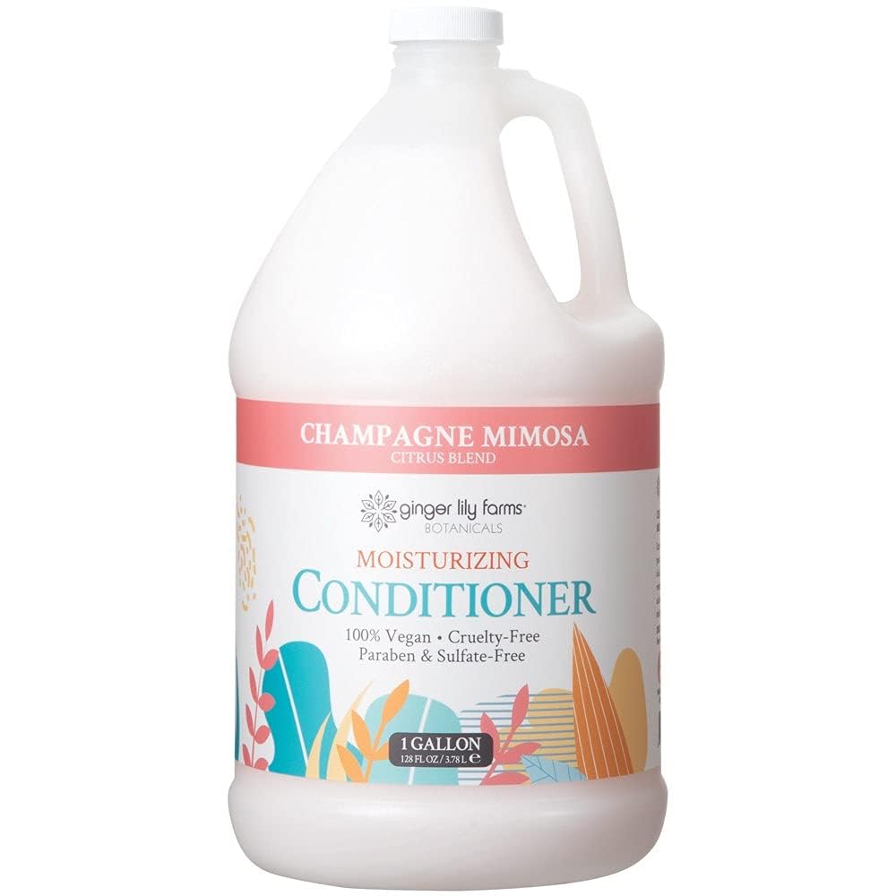 Ginger Lily Farms Botanicals Moisturizing Conditioner for Dry Hair, 100% Vegan & Cruelty-Free, Apple Pear Scent, 1 Gallon Refill (128 fl oz)