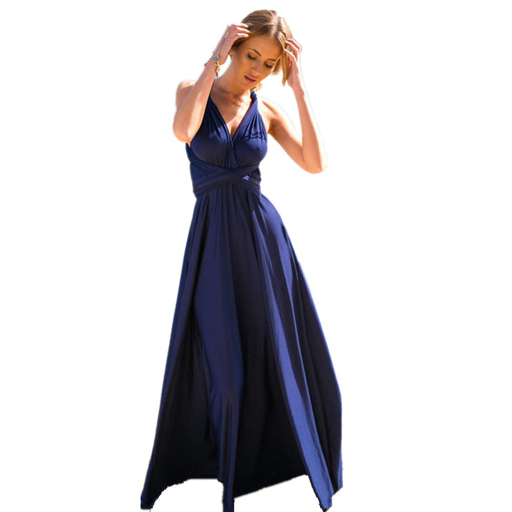 Women Transformer Hi Low Evening Long Prom Dress Halter Convertible Multi Way Spaghetti Strap Wedding Cocktail Maxi Gown