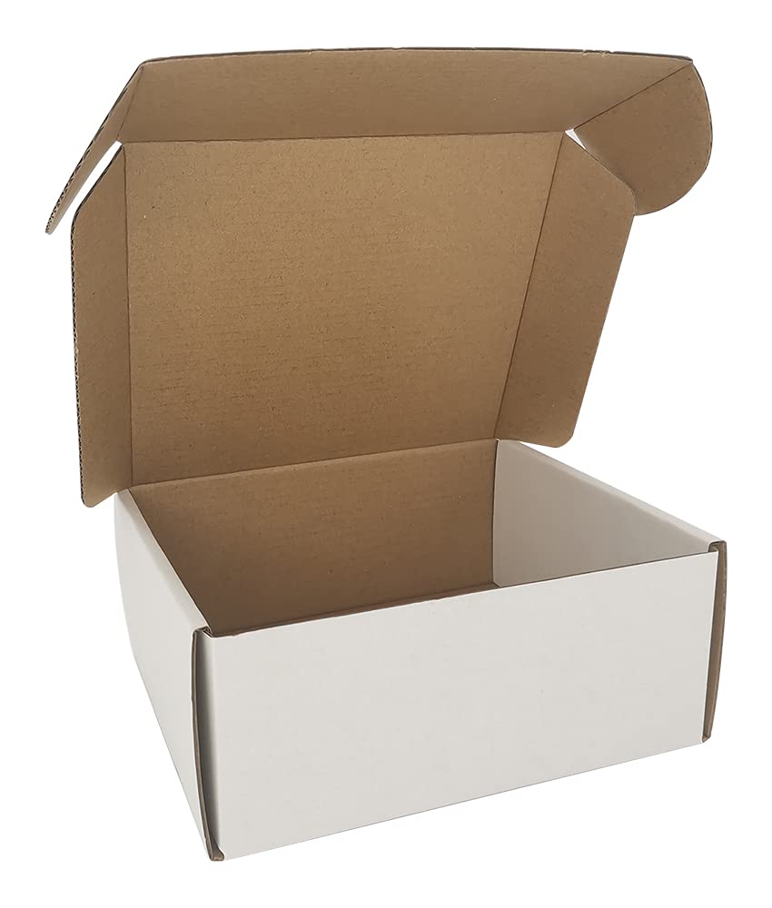4x4x1'' Small Shipping Boxes 25 Pack, Corrugated Cardboard Mailers for Business, Black (CM441B25)