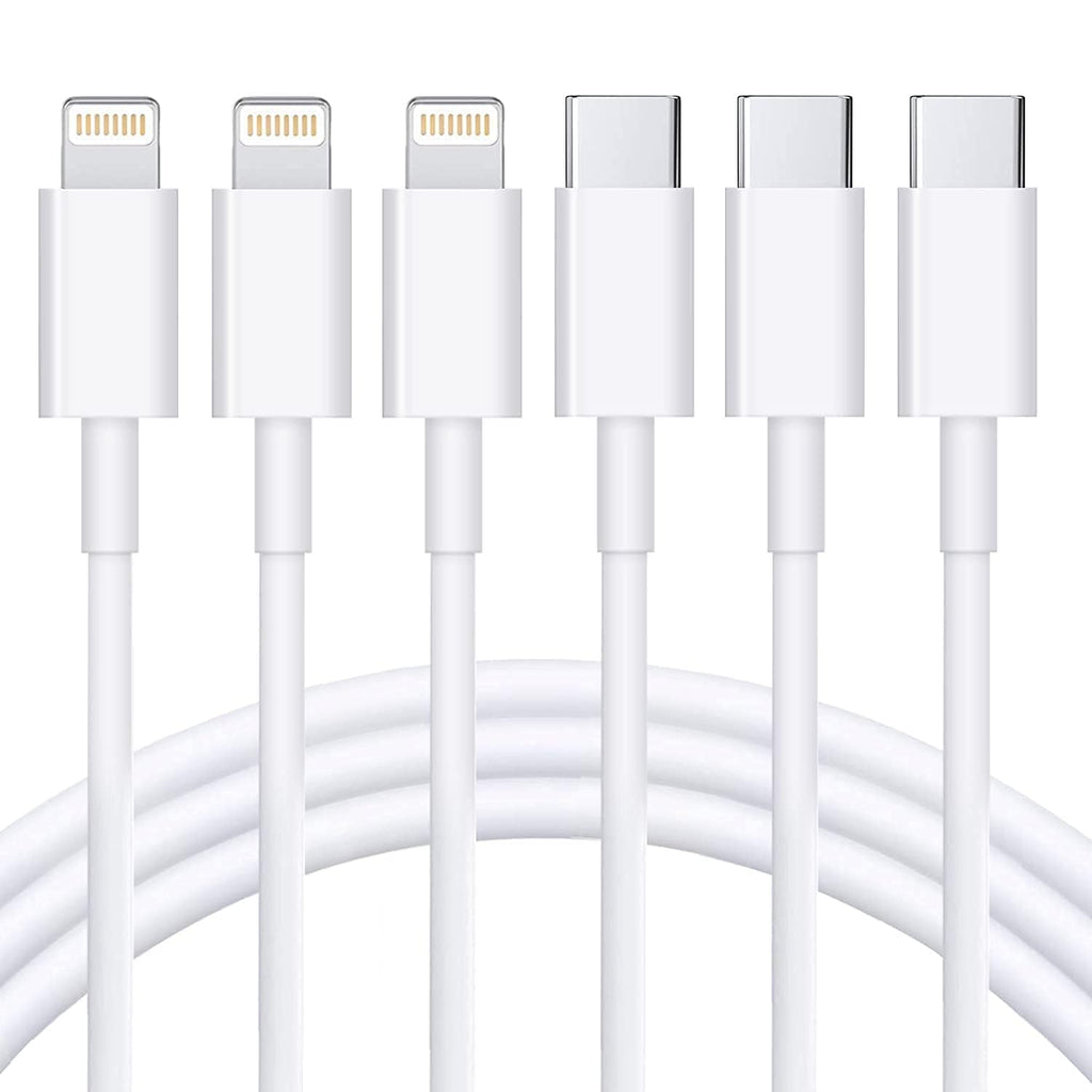 USB C to Lightning Cable 3Pack 3FT [MFi Certified] iPhone Fast Charger Cable USB-C Power Delivery Charging Cord for iPhone 14/13/12/12 PRO Max/12 Mini/11/11PRO/XS/Max/XR/X/8/8Plus/iPad, White