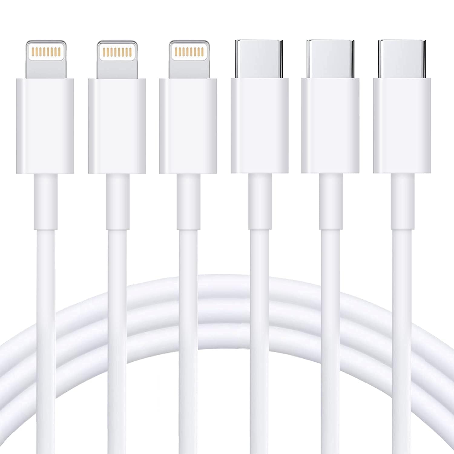 USB C to Lightning Cable 3Pack 3FT [MFi Certified] iPhone Fast Charger Cable USB-C Power Delivery Charging Cord for iPhone 14/13/12/12 PRO Max/12 Mini/11/11PRO/XS/Max/XR/X/8/8Plus/iPad, White