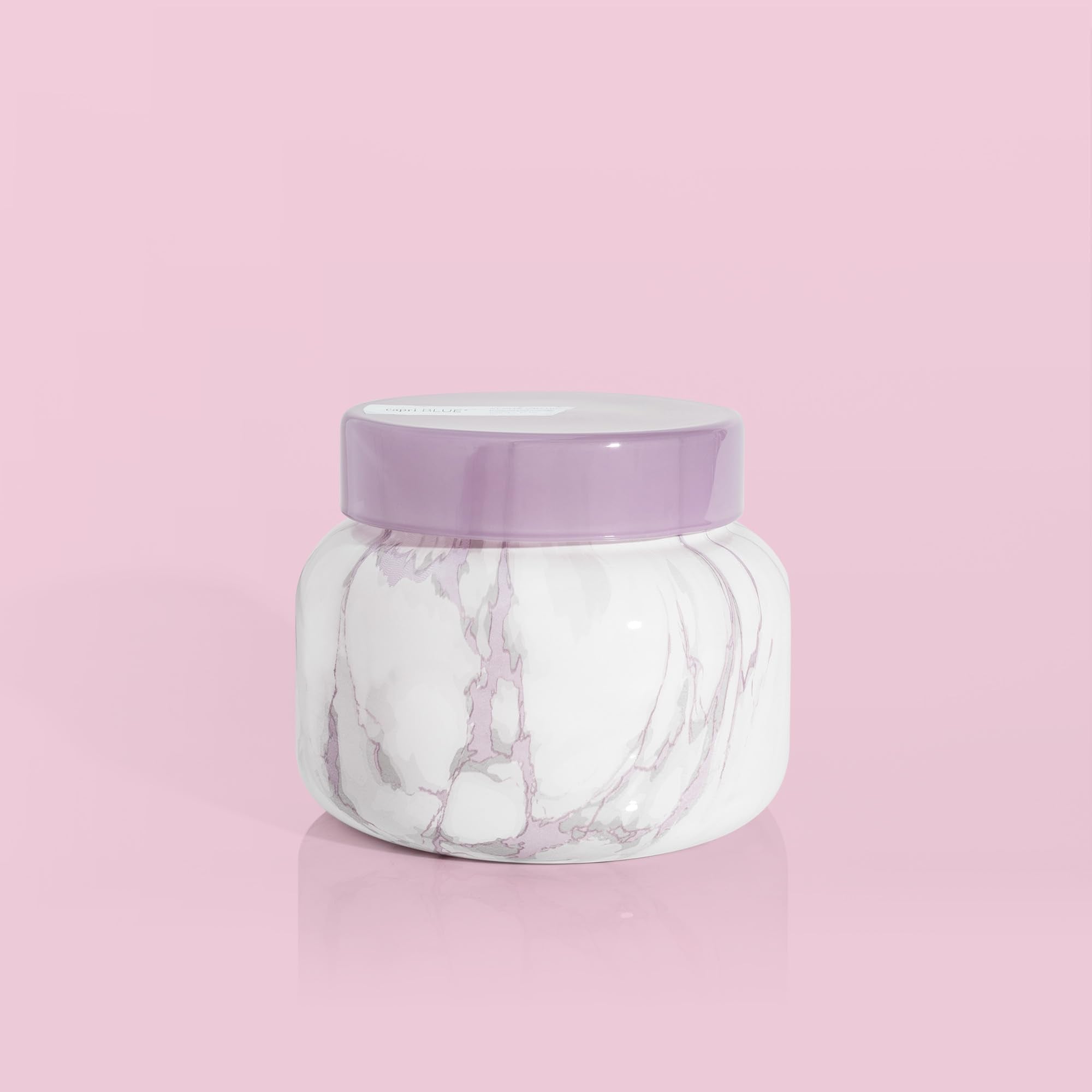Capri Blue Modern Marble Jar Candles - Luxury Candles for Home Scented - Long Lasting Soy Wax Blend (Aloha Orchid, 8 oz)