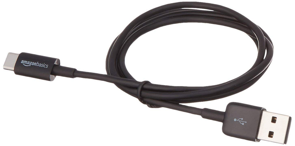 Amazon Basics USB-C to USB-A 2.0 Fast Charger Cable, 480Mbps Data Transfer Speed, USB-IF Certified, for Apple iPhone 16/15, iPad, Samsung Galaxy, Tablets, Car, 3ft, Black