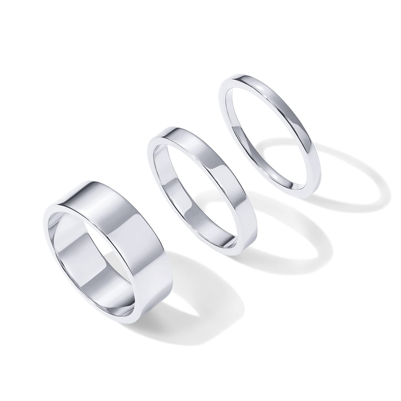 PAVOI 18K Gold Plated 3 Rings Set | Gold Stacking Rings for Women | Stacking Ring Set
