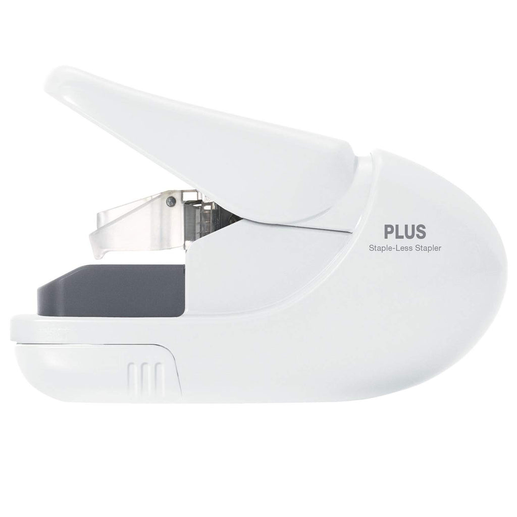 Plus Paper Clinch Compact Staple-Free Stapler, Blue Turquoise