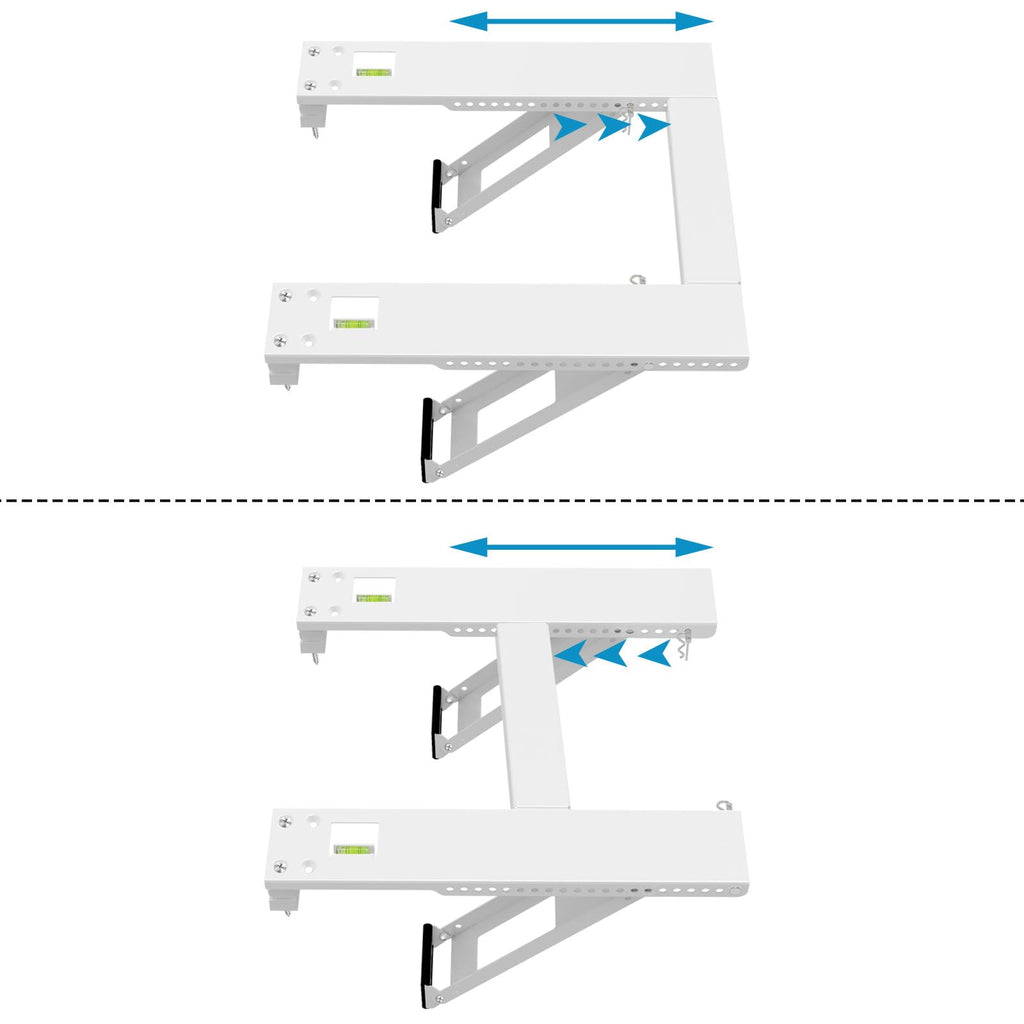 Qualward Air Conditioner Bracket Window AC Support Brackets - Heavy Duty with 2 Arms, Up to 180 lbs for 12000 to 24000 BTU AC Units- Fits Single Or Double Hung Windows
