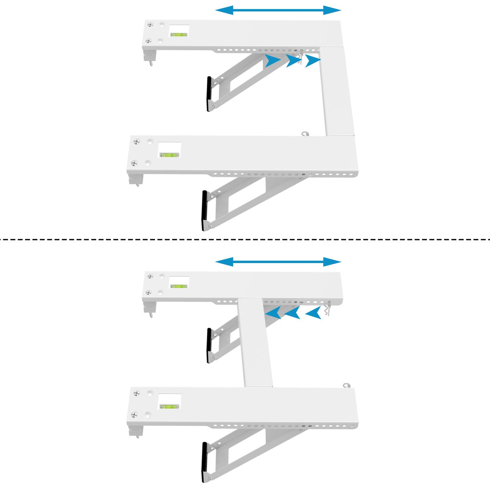 Qualward Air Conditioner Bracket Window AC Support Brackets - Heavy Duty with 2 Arms, Up to 180 lbs for 12000 to 24000 BTU AC Units- Fits Single Or Double Hung Windows
