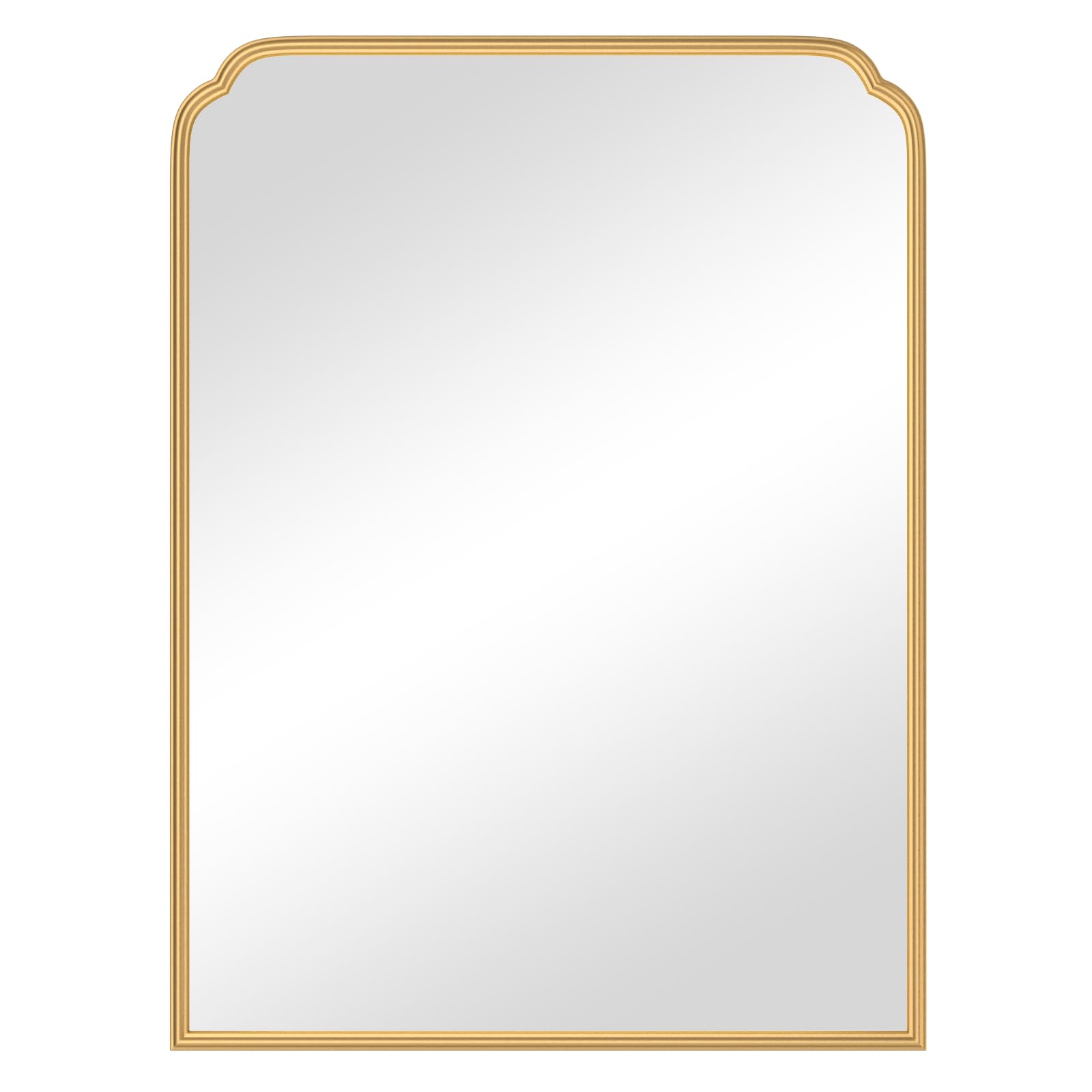 Ferytange 18X24 Inch Black Mirror for Wall with Metal Frame Rectangular Rounded Bathroom Vanity Mirror Anti-Rust, Hangs (Black 18" x 24")