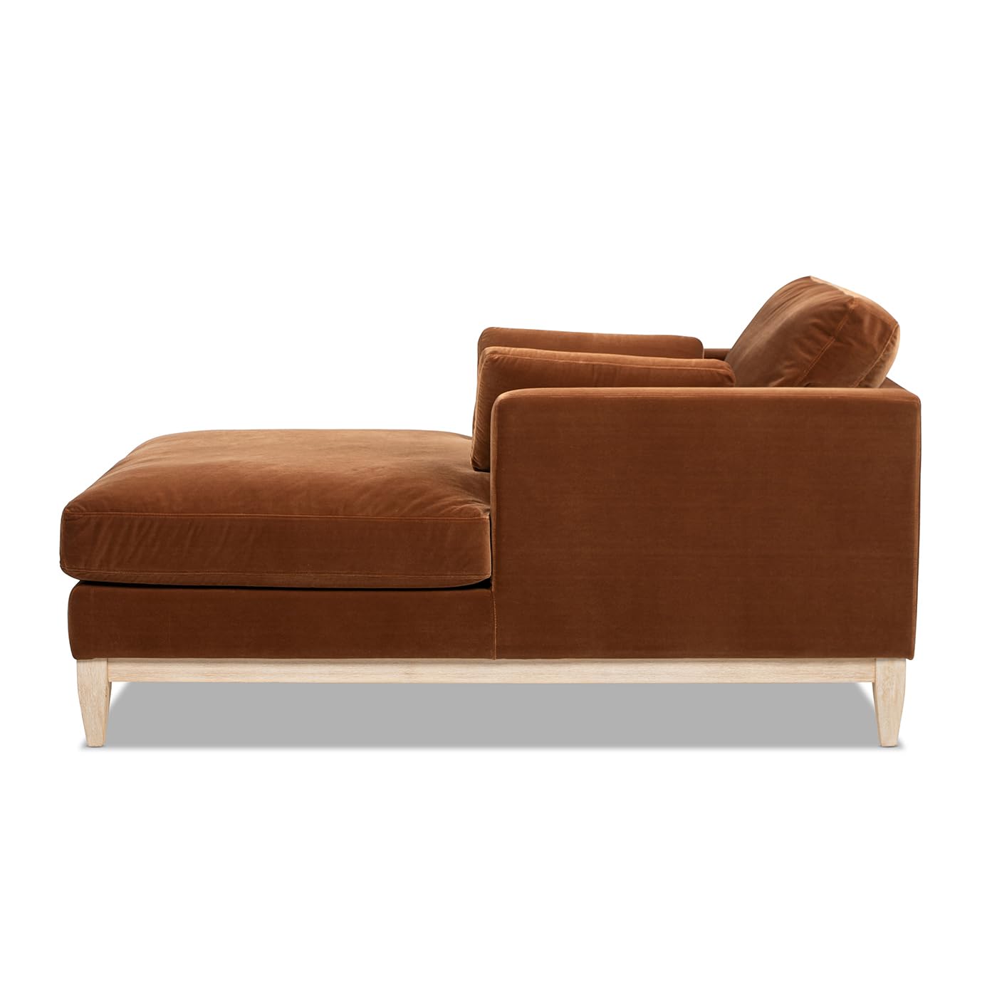 Jennifer Taylor Home Knox 84" Modern Farmhouse Performance Velvet Fabric Living Room Sofa Couch in Burnt Orange
