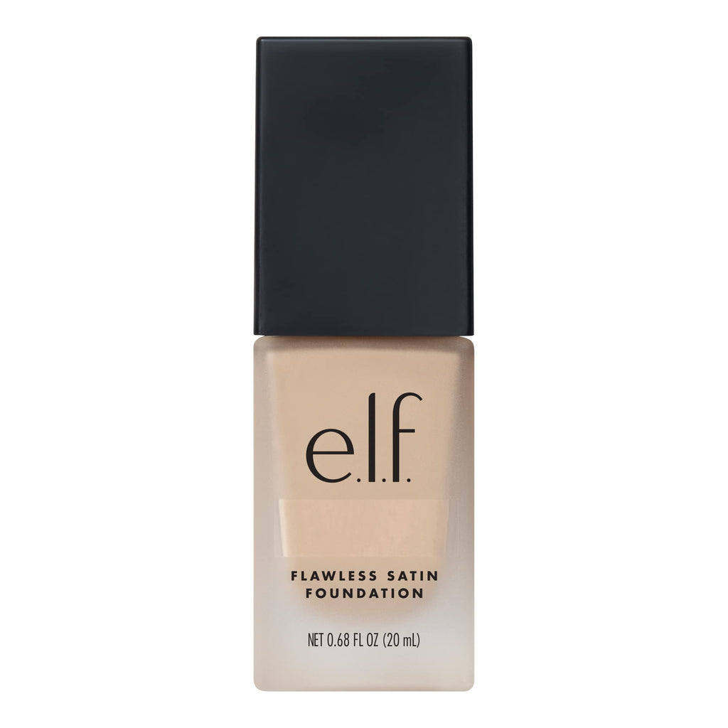 e.l.f. Flawless Satin Foundation, Lightweight & Medium Coverage, Semi-Matte Finish, Vegan & Cruelty-Free, Alabaster, 0.68 Fl Oz (20mL)