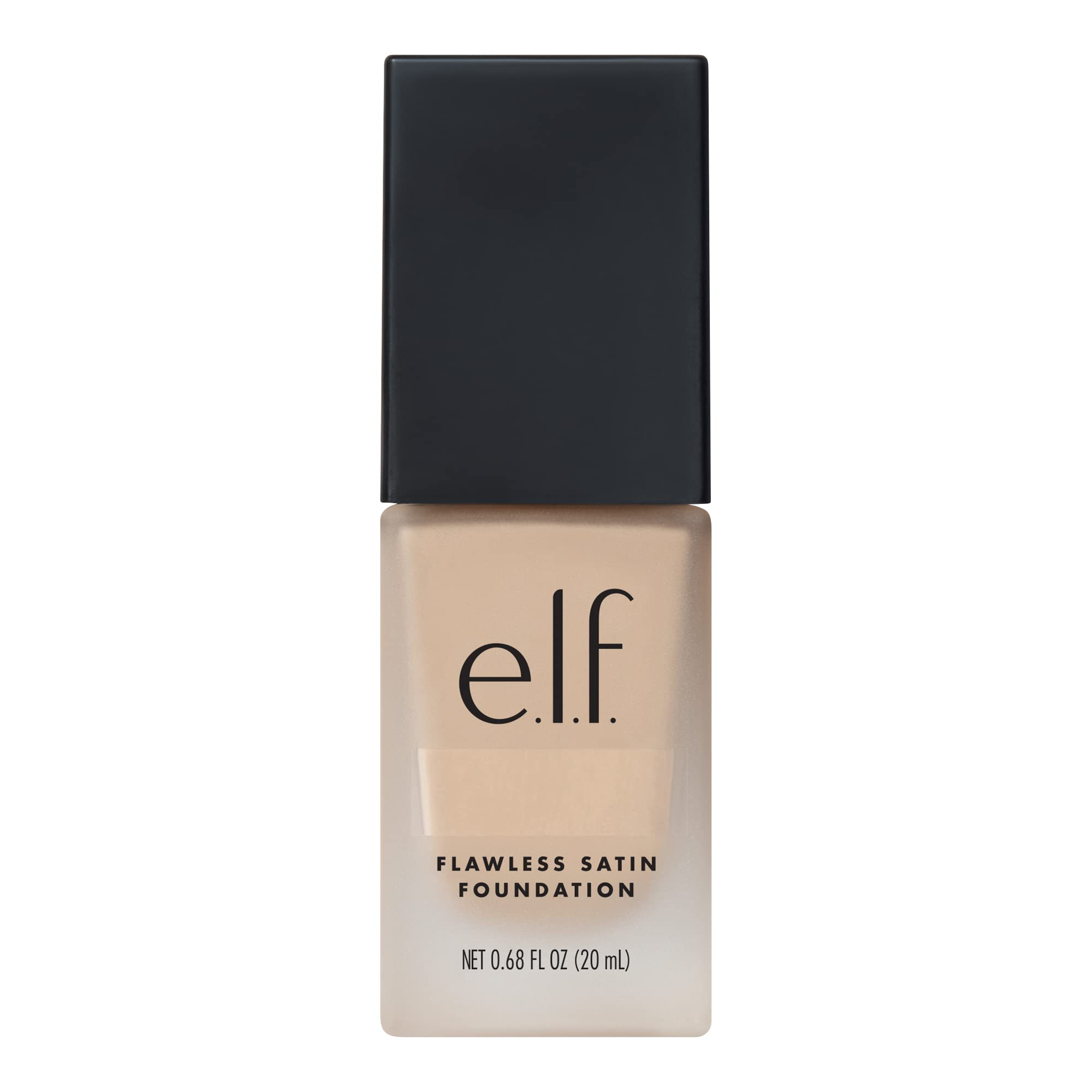 e.l.f. Flawless Satin Foundation, Lightweight & Medium Coverage, Semi-Matte Finish, Vegan & Cruelty-Free, Alabaster, 0.68 Fl Oz (20mL)