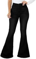 Bell Bottom Jeans for Women Ripped High Waisted Classic Flared Denim Pants