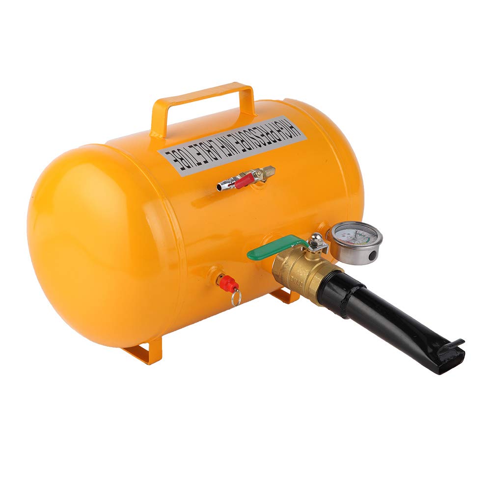 TUFFIOM 5 Gallon Air Tire Bead Blaster Seater w/Pressure Gauge & Handle, Wheel Seating Tool Inflator Tank for Truck ATV, 85-116PSI Operating Pressure, Red