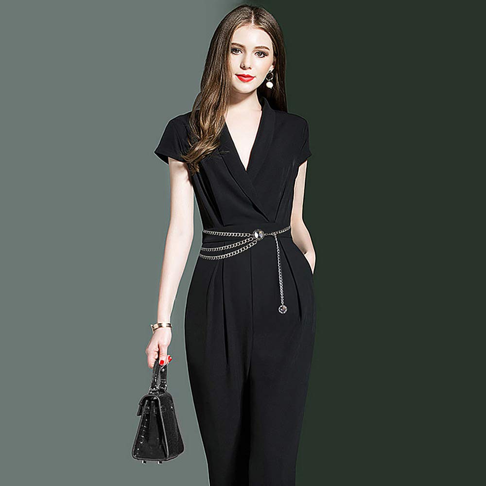 Glamorstar Multilayer Metal Waist Chain Dress Belts Metal Belt for Women