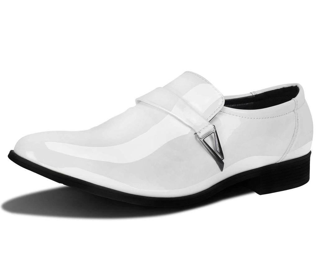 ZZHAP Men's Pointed-Toe Tuxedo Dress Shoes Casual Slip-on Loafer