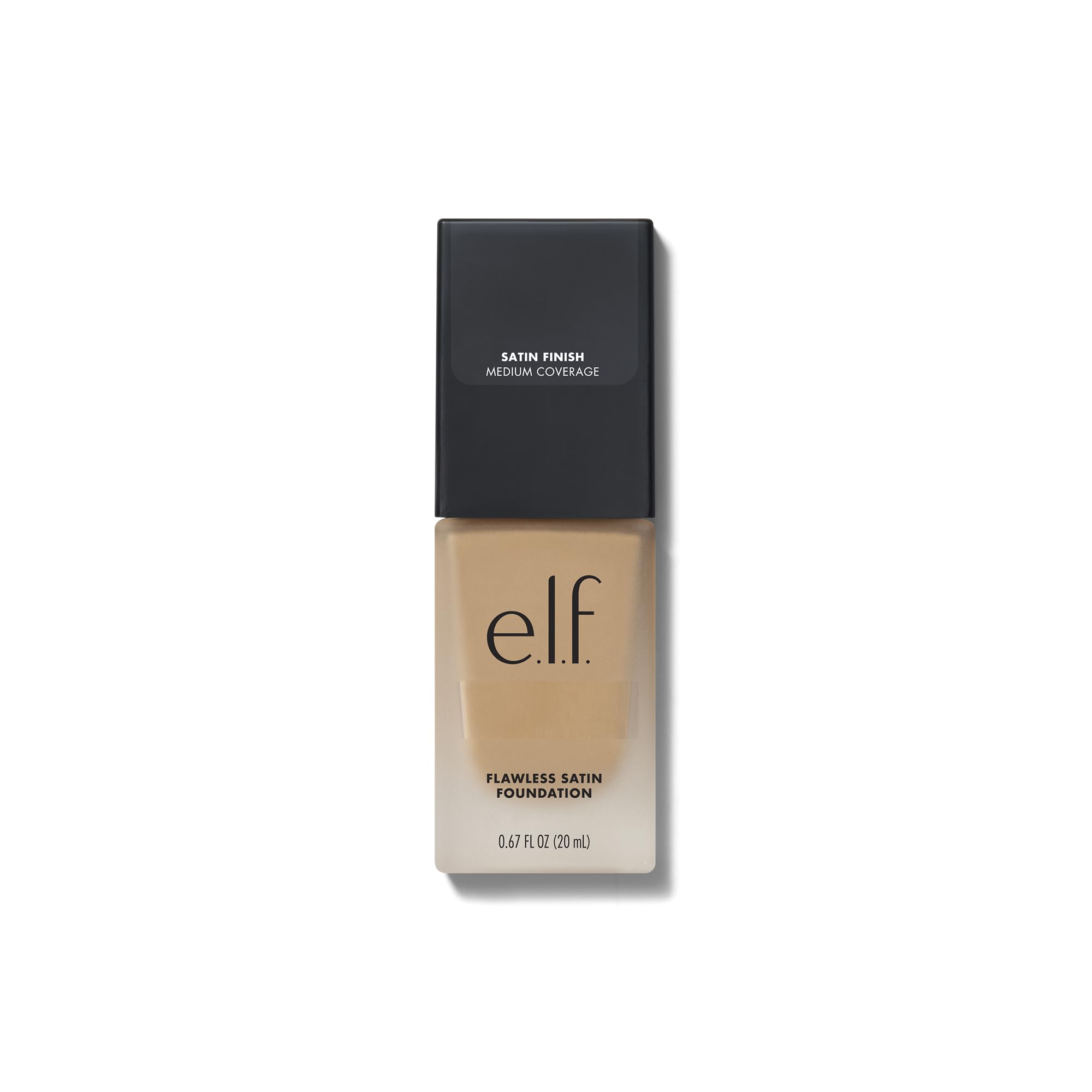 e.l.f. Flawless Satin Foundation, Lightweight & Medium Coverage, Semi-Matte Finish, Vegan & Cruelty-Free, Alabaster, 0.68 Fl Oz (20mL)