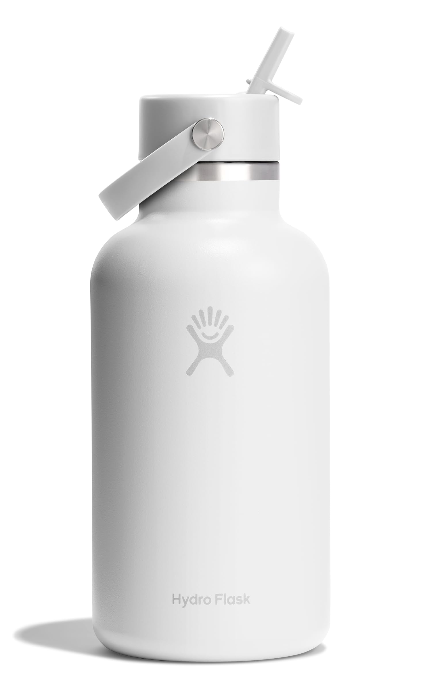 Hydro Flask Water Bottle - Insulated Stainless Steel - Wide Straw Lid, Non Spill, Leakproof in 24 Oz Forest Green Arc