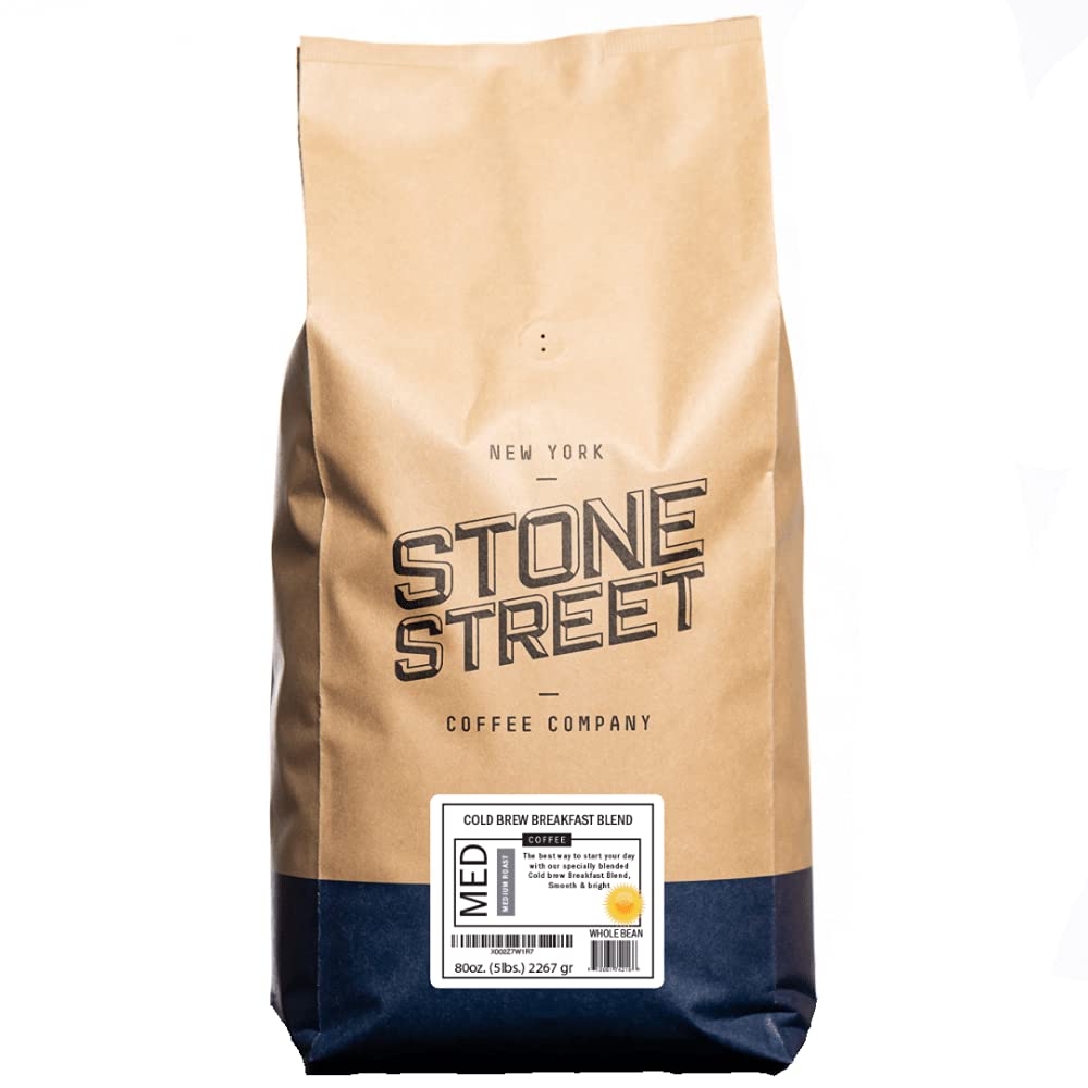 Stone Street Cold Brew Coffee, Low Acid, 100% Arabica, Gourmet Coffee - Breakfast Blend, Medium Roast, Coarse Ground, 2 LB
