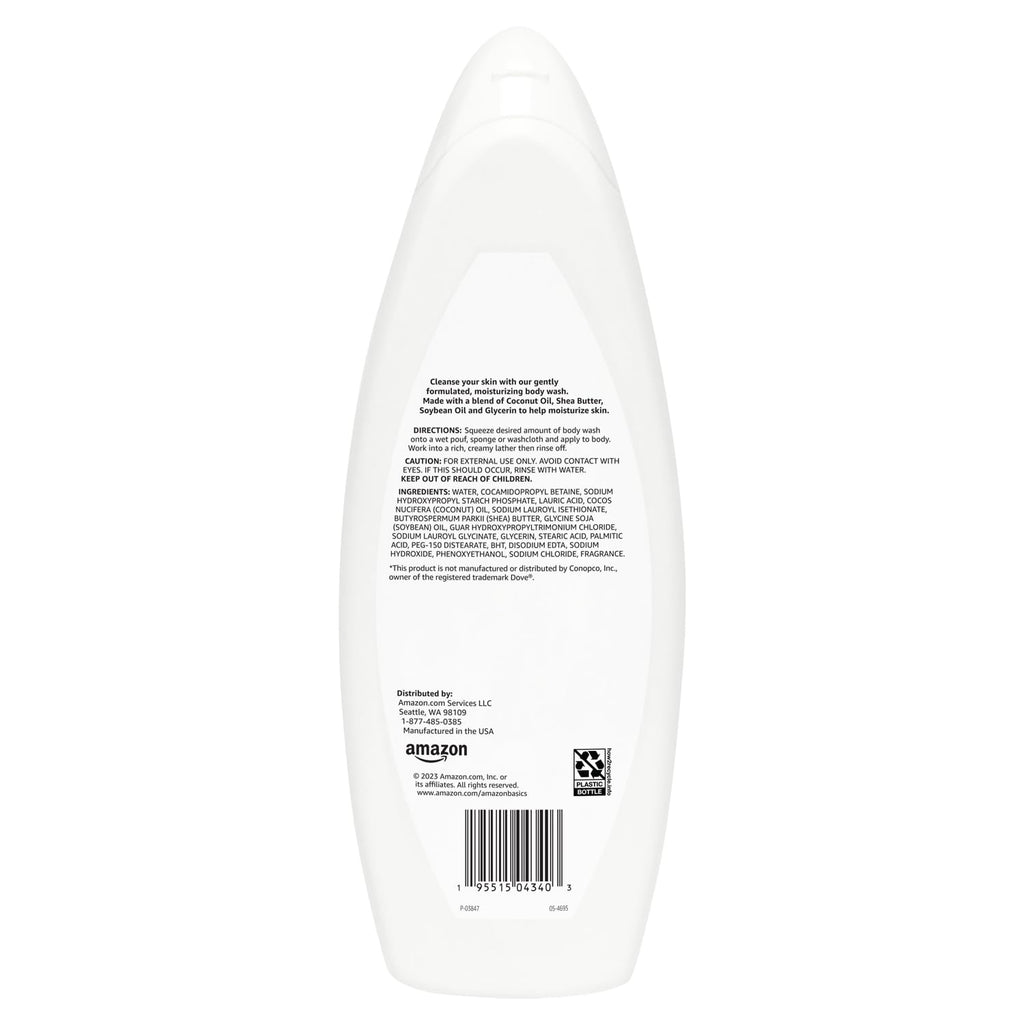Amazon Basics Moisturizing Body Wash, Fresh Scent, Deep Moisture, Nourishing, Dermatologist Tested, 22 fl oz (1-Pack)