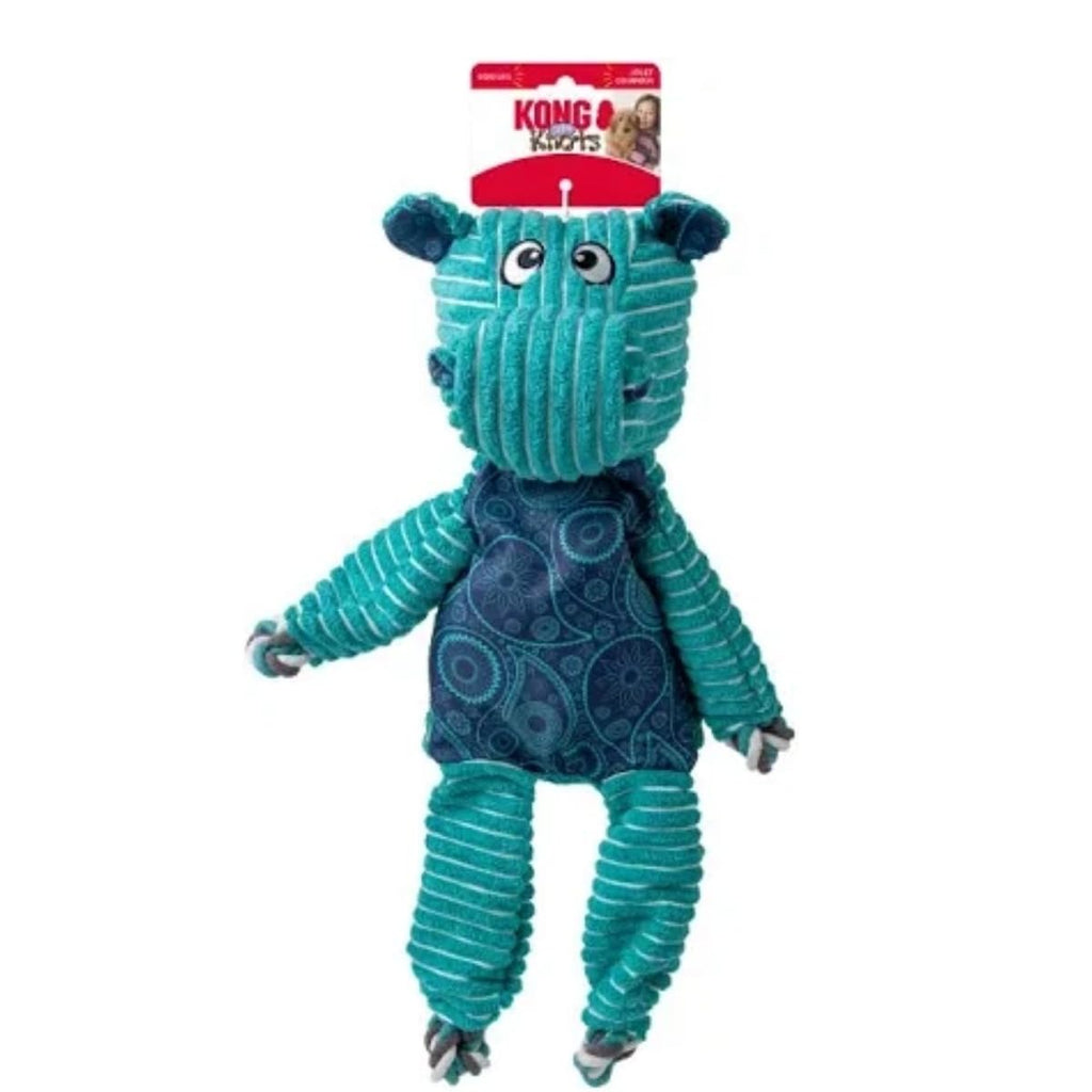 KONG Floppy Knots - Durable No‑Stuffing Squeaky Rope & Plush Dog Toy - for Teething, Playing (Bunny, Small/Medium)