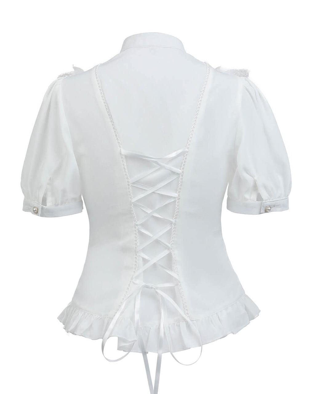 Nuoqi Victorian Blouse Womens Gothic Shirt Vintage Long Sleeve Lotus Ruffle Tops