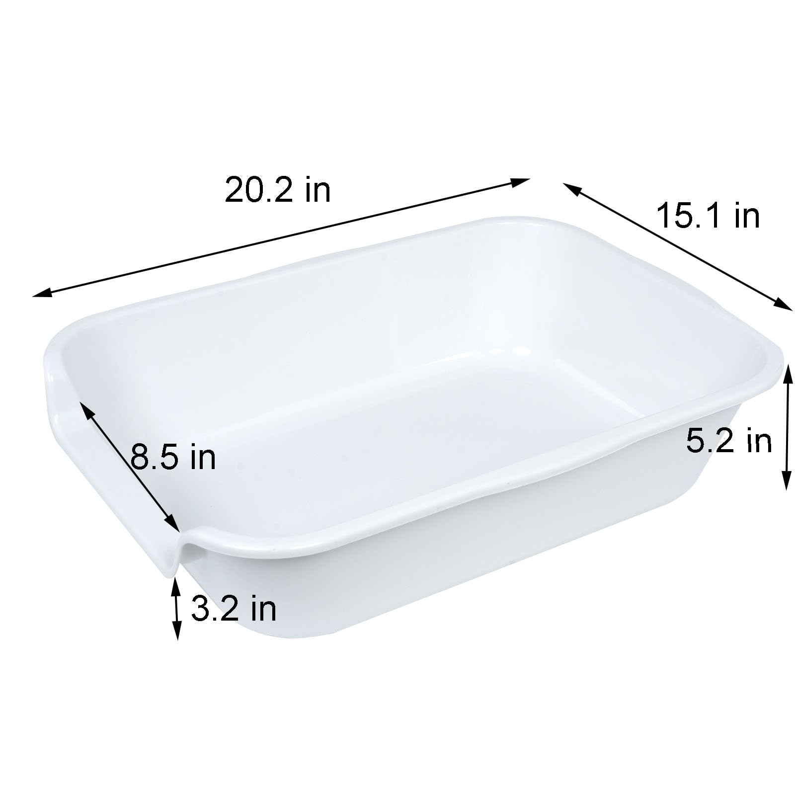 1 Pack of Extra Large Cat Litter Box (ABS Material), Low Entry Senior Litter Pen for Geriatric Kitty Big Cats, Jumbo Pet Safe Litter Boxes Tray for Pets Potty (Beach Sand, 20" L x 15.5" W)