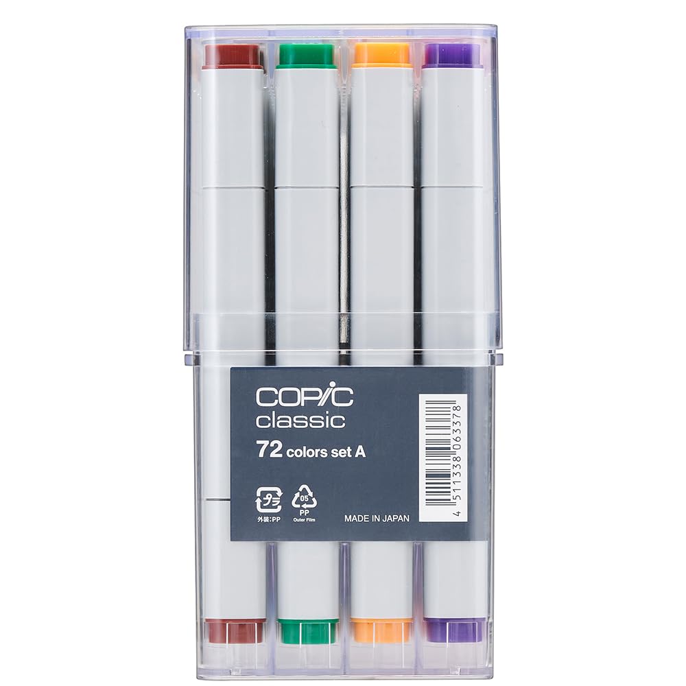 Copic Classic Marker Set, 72-Colors, Set B