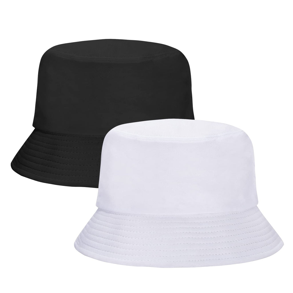 Rosoz 1 & 2 Pack Bucket Hat for Women Men Summer Travel Beach Sun Hat Outdoor Cap Unisex Bucket Hats