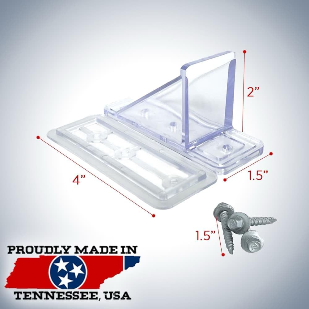 50 Pack Snow Guards for Metal Roofs – with Perfect Seal Gaskets & Screws – Heavy-Duty Polycarbonate Snow Stops Prevent Sliding Snow & Ice – Roof Snow Retention System | Made in USA