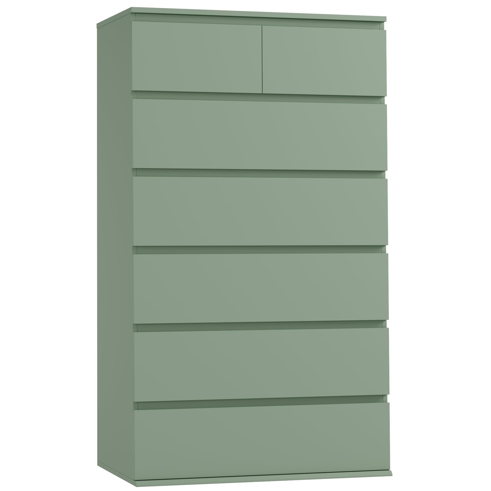 FOTOSOK 7 Drawer Dresser, Black Dresser Tall Dresser, 23.6W x 15.7D x 46.7H in Black Chest of Drawers with Large Storage Space for Home