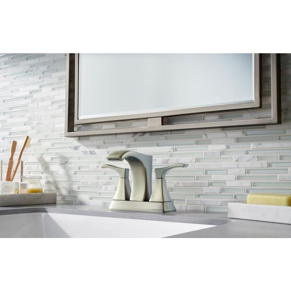 Pfister Venturi Bathroom Sink Faucet, 8-Inch Widespread, 2-Handle, 3-Hole, Brushed Gold Finish, LF049VNBG