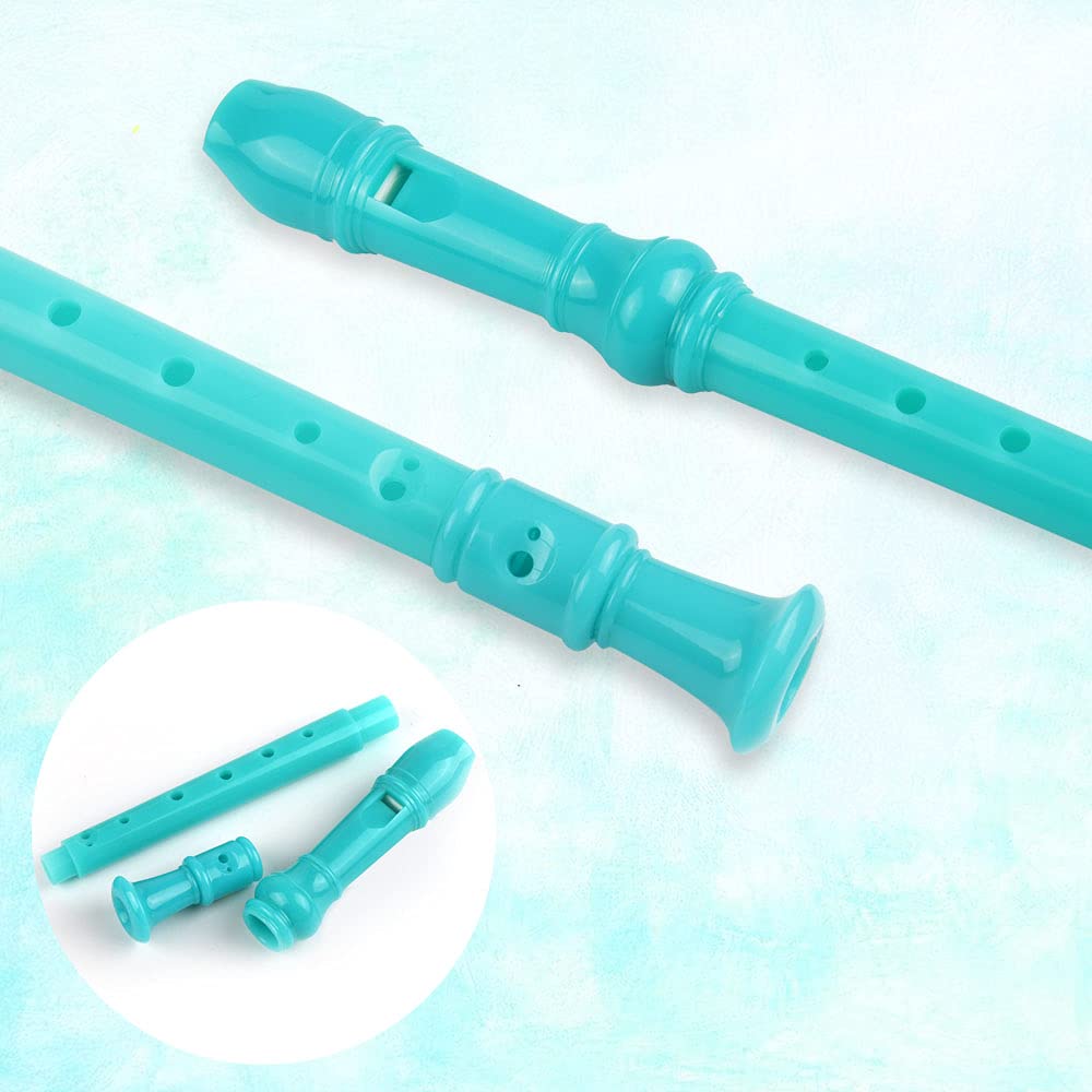 Mr.Power Maple Wooden Soprano Recorder, C Key German Style Fingering 8 Holes 2 Piece School-Approved Musical Instrument Pupil Student Educational (Wood Color)