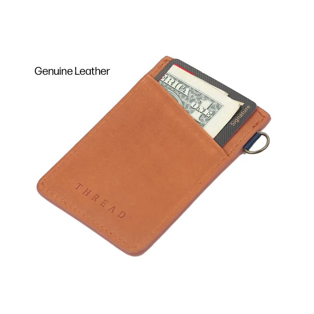 Thread Wallets Ultra Slim Minimalist Leather Card Holder Wallet (Benny)