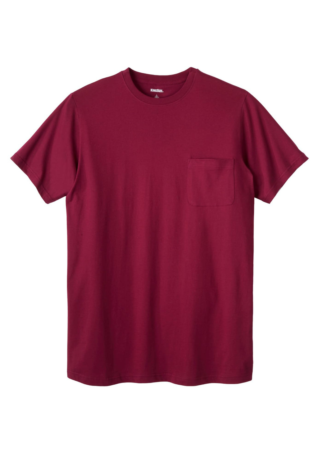 KingSize Men's Big & Tall Shrink-Less Lightweight Pocket Crewneck T-Shirt