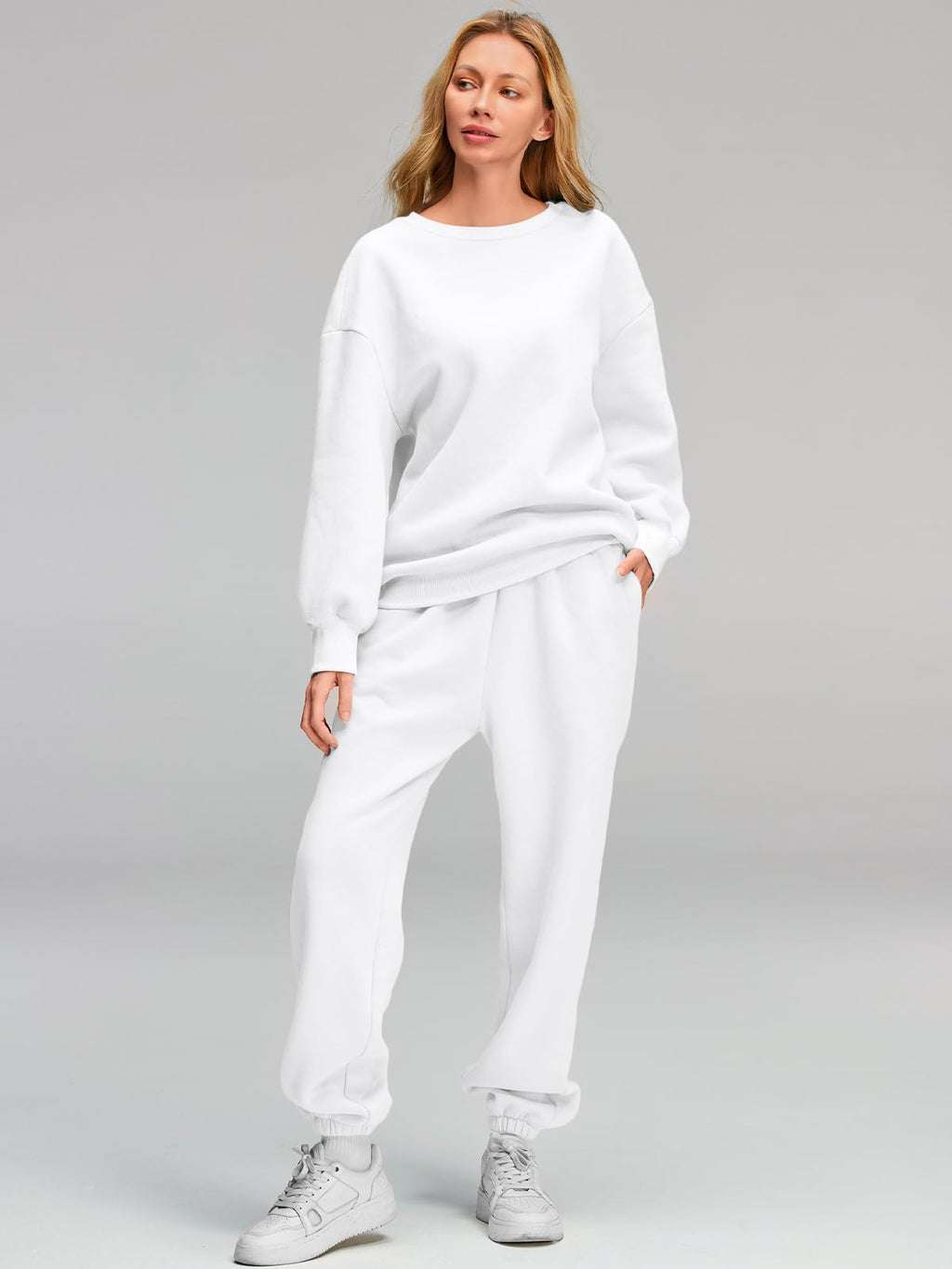 AUTOMET Womens 2 Piece Outfits Sweatsuit Lounge Sets Matching Sweat Set Pockets