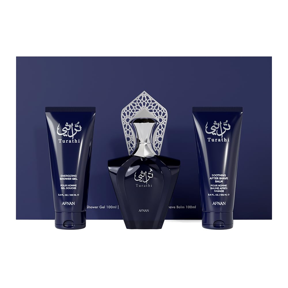 Afnan Turathi Blue Eau de Parfum Spray for Men, 3.0 Fl. Oz
