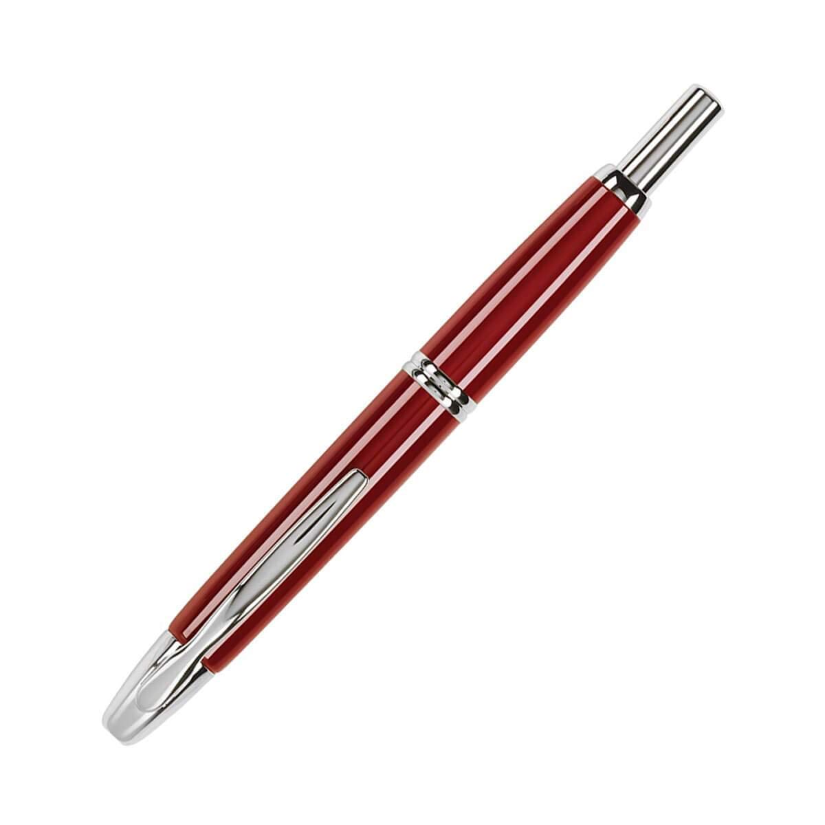 PILOT Vanishing Point Collection Refillable & Retractable Fountain Pen, Black Carbonesque Barrel with Rhodium Accents, Blue Ink, Medium Nib (60246)