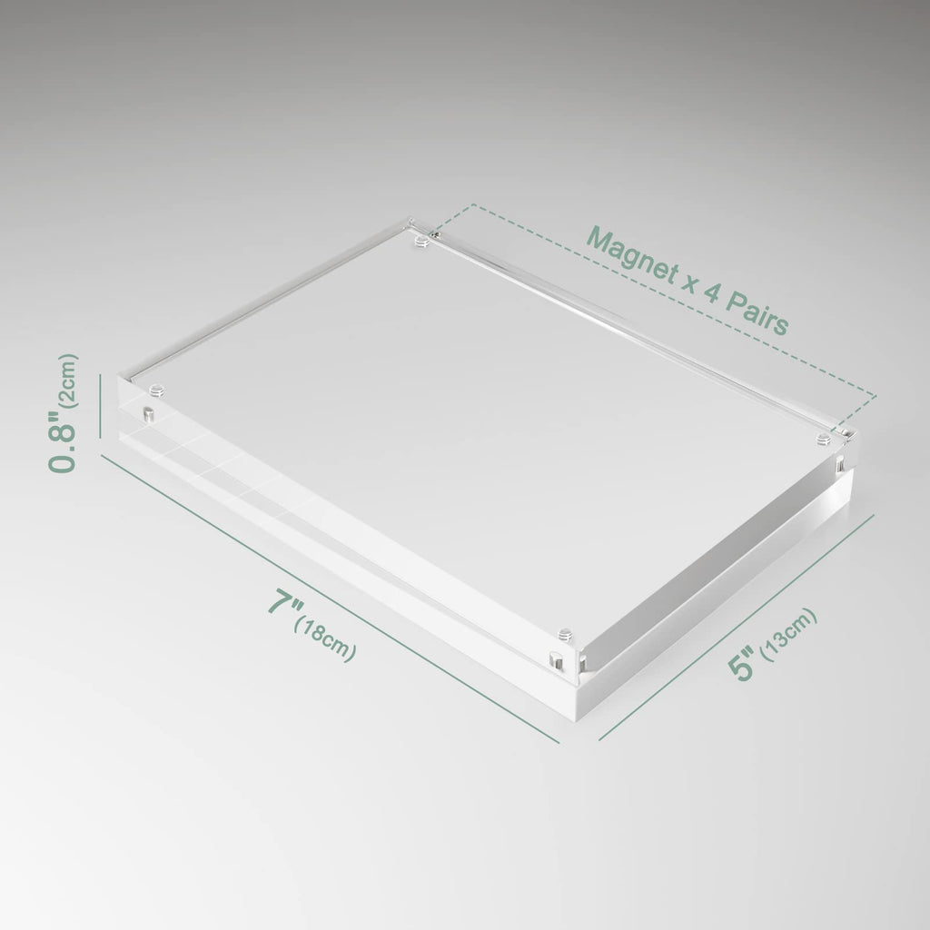 SYNTRIFIC 10 PACK Magnetic Picture Frame,8X10 Acrylic Frame Double Sided Picture Frame,20mm Thickness Magnetic Premium Acrylic Picture Frames Gifts Ideal