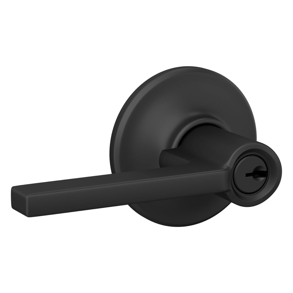 Schlage F10 LAT 716 Latitude Door Lever, Hall & Closet Passage Lock, Aged Bronze