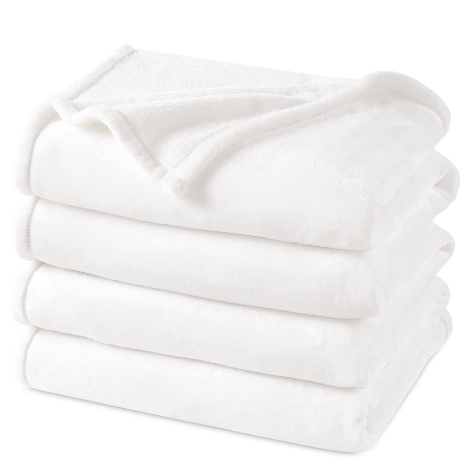 PHF Oversized King Big Fleece Blanket 120"x120", No Shed No Pilling Extra Large Soft Blanket, Giant 10'x 10' Lightweight for Bed, Sofa Travel and Camping, Suitable for All Season, Beige