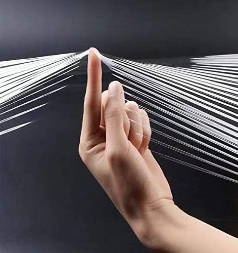 BOMEI PACK Mini Clear Industrial Stretch Wrap Film 5" x 1000ft 4 Pack with Handle, 80 Gauge Thick Cling Plastic Wrap for Moving, Pallet Wrap - Self Adhering Packaging Heavy Duty Shrink Film