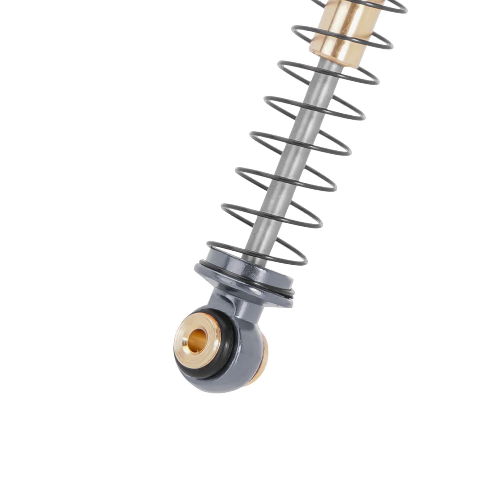 INJORA 51mm Shocks-Long Travel Threaded Double Barrel Damper for Axial AX24 SCX24 Upgrade 1/24 RC Crawler（Gold）